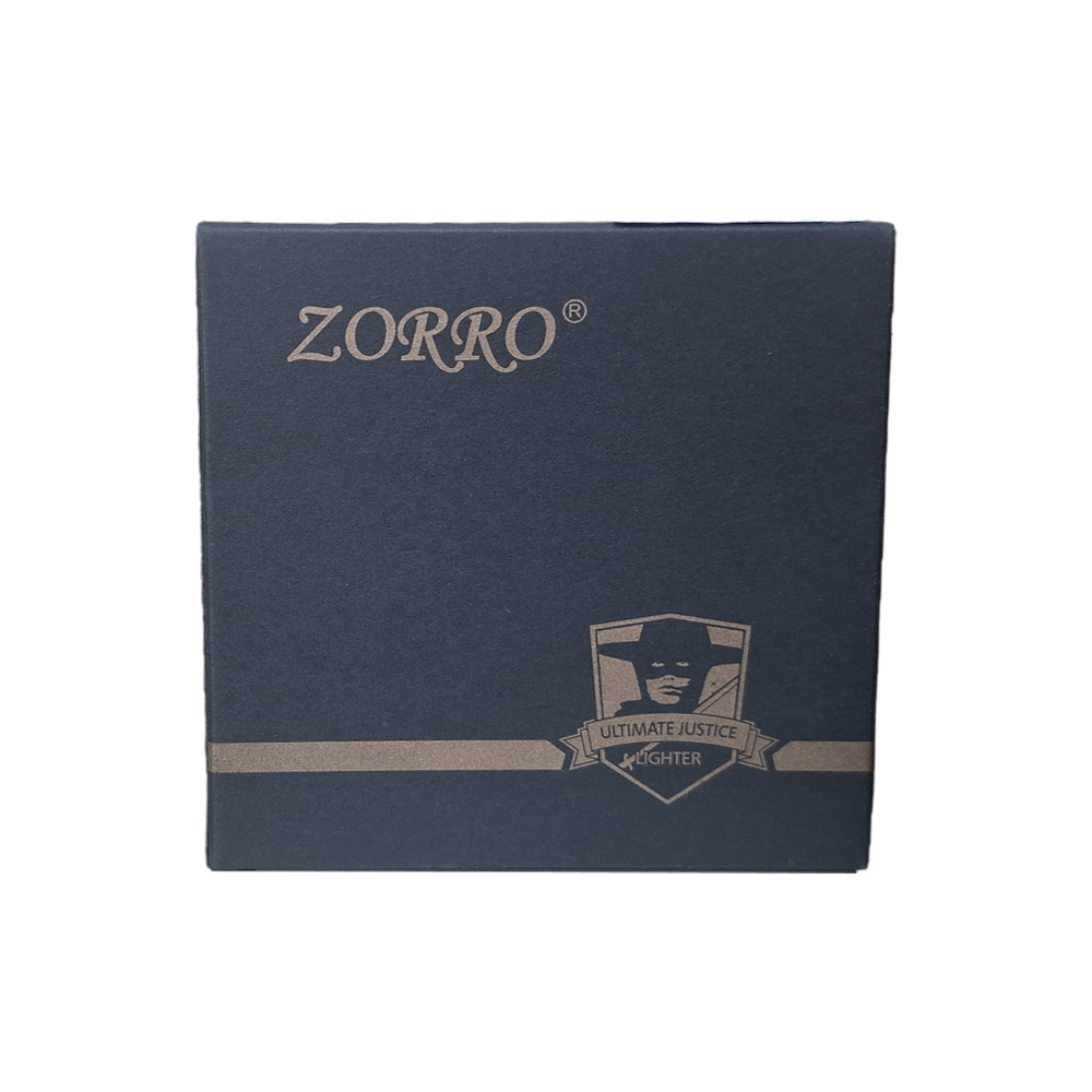 فندک فلزی سنگی بنزینی خاکستری ستاره سرخ Zorro - Image 4