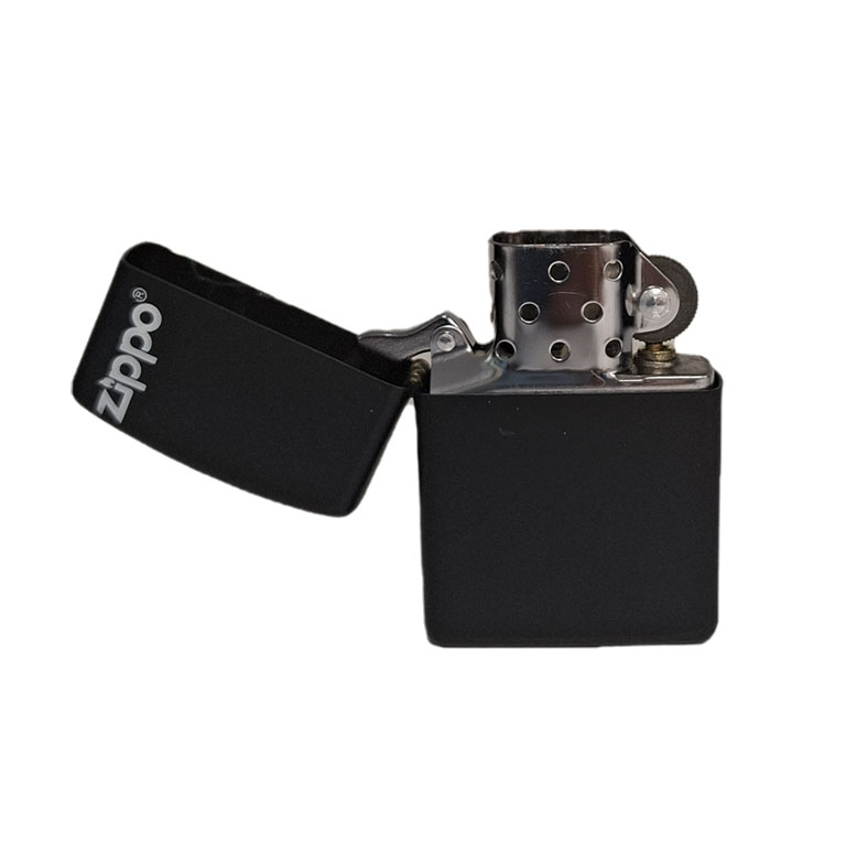 فندک فلزی سنگی بنزینی Zippo زیر برنجی مشکی (چین) - Image 3